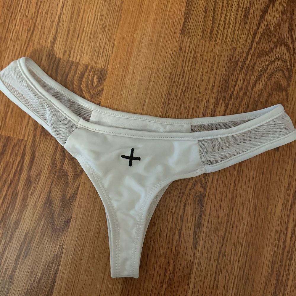 White mesh coulbourne bikini bottom